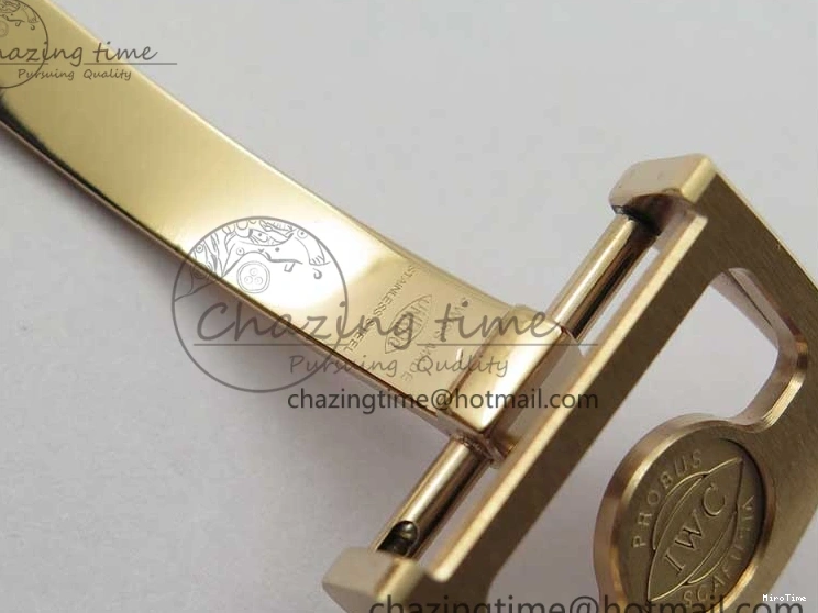 MIROTIME 0129 Elegant Portugieser Perpetual Calendar IW503302 RG V9F 1:1 Best Edition Gray Dial on Black Leather Strap A 7096